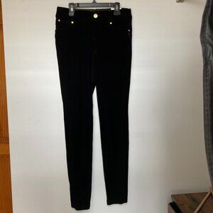 NWT INC skinny leg black velour pant